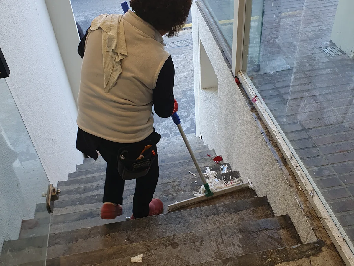 보성군 조성면 출입 계단·입구 세면대 살균 위생청소 사례 - 행진크린